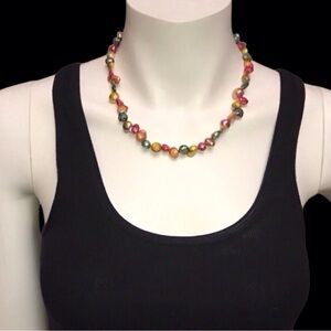 Vintage Freshwater Dyed Pearls Necklace